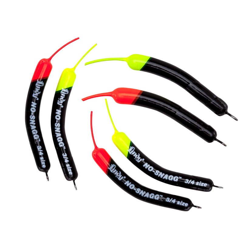 Lindy No-Snagg Slip Sinker Banana-Shaped Fishing Sinker - Enables Anglers to Fish Unfishable Areas, Standard (6 Pack), 3/4 oz